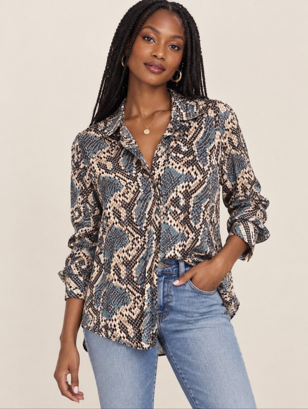 ❤️ NWOT! TOPSHOP SNAKESKIN PRINT TOP, 2